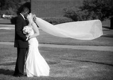 long veil, chapel length veil photo, interracial couple, interracial wedding.jpeg