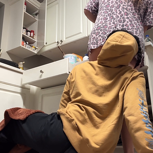 enjoying ass in the kitchen