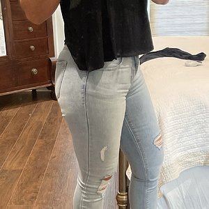 Wife in tight jeans